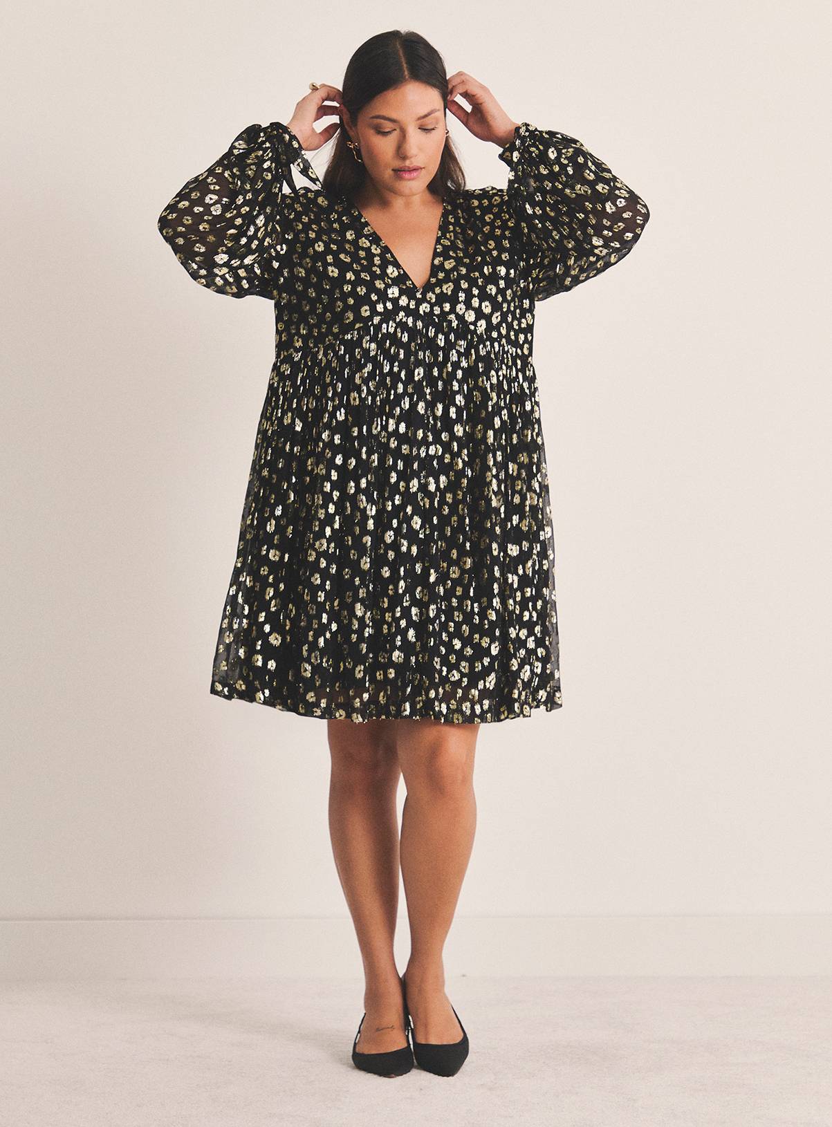 SIMPLY BE Animal Print Jacquard Smock Dress 32 - Image 3